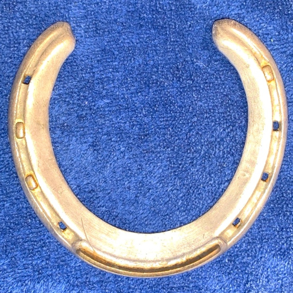 SOLD - Vintage Thoroughbred  Aluminum Racing Plates Horse Shoe